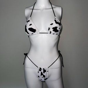 cow print string bikini